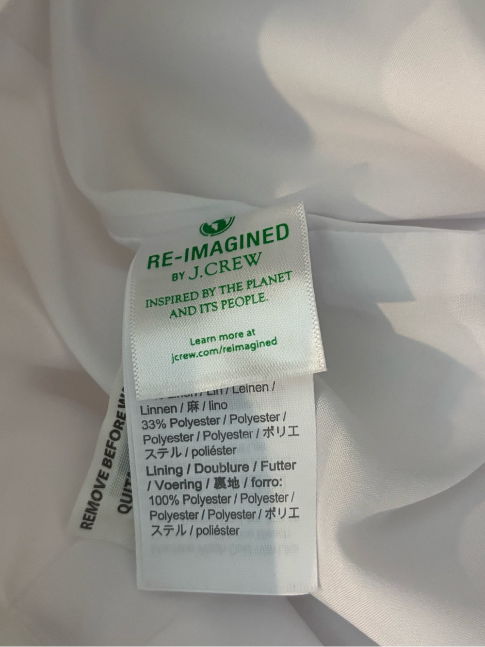 J. Crew Kate White Linen Blend Lined Straight Leg Pants 4 - Picture 13 of 14